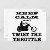 保スロットルバイクもしくは自転車に乗る人 ポストカード (正面/裏面)