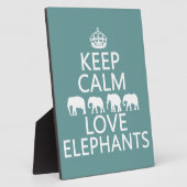 保ゾウ（カスタマイズ可能な色） フォトプラーク (側面)