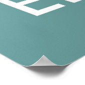 保ゾウ（カスタマイズ可能な色） ポスター (角)