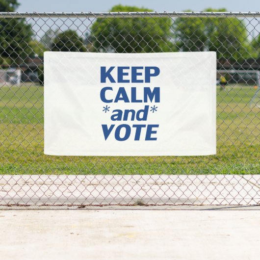保タイポグラフィ青モダン白 横断幕 (インサイチュ)