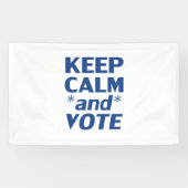 保タイポグラフィ青モダン白 横断幕 (横)