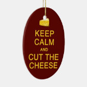 保チーズオーナメントをカスタマイズ切る セラミックオーナメント (右)