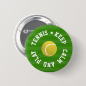 保テニス場パーソナライズされた合 缶バッジ (正面&裏面)