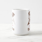 保デザインは自分の：-)マグ コーヒーマグカップ (中央)