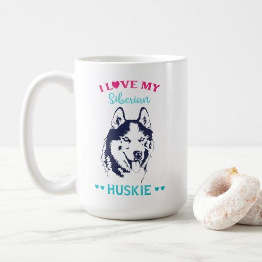 保デザインは自分の：-)マグ コーヒーマグカップ (ドーナツ)