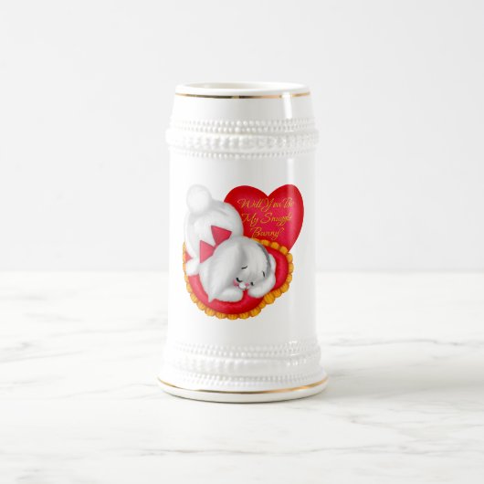 保デザインまたは自分の – ギフトマグ ビールジョッキ (中央)