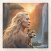 保デザイン ガラスコースター (正面)