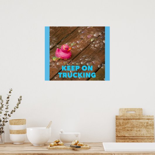 保トラックおもしろいのやる気を起こさせるポスター ポスター (キッチン)