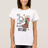 保ハートピュアでブーツはドロドロ可愛い Tシャツ (正面)