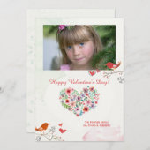 保ハート写真のバレンタインカード シーズンカード (正面/裏面)