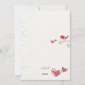 保ハート写真のバレンタインカード シーズンカード (裏面)