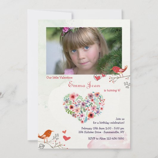 保ハート招待状 招待状 (正面)