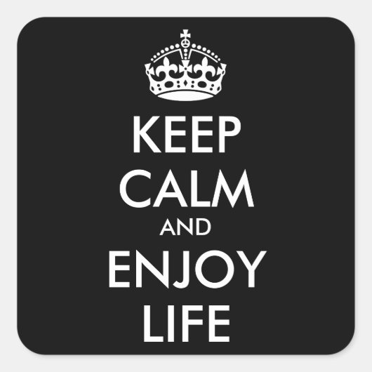 保パーソナライズされた穏や生楽しむ活 スクエアシール (正面)