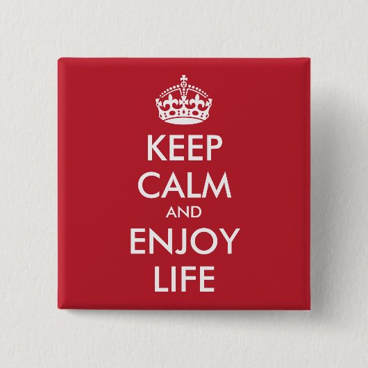 保パーソナライズされた穏や生楽しむ活 缶バッジ (正面)