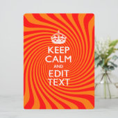 保パーソナライズされた落ち着いて文字オレンジの渦巻き (スタンド正面)