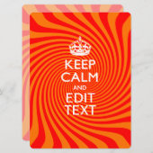 保パーソナライズされた落ち着いて文字オレンジの渦巻き (正面/裏面)