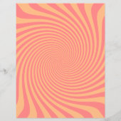 保パーソナライズされた落ち着いて文字オレンジの渦巻き チラシ (裏面)