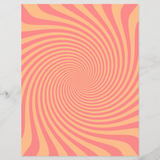 保パーソナライズされた落ち着いて文字オレンジの渦巻き チラシ (裏面)