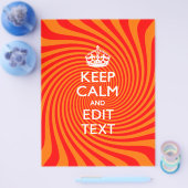 保パーソナライズされた落ち着いて文字オレンジの渦巻き チラシ (シングル)