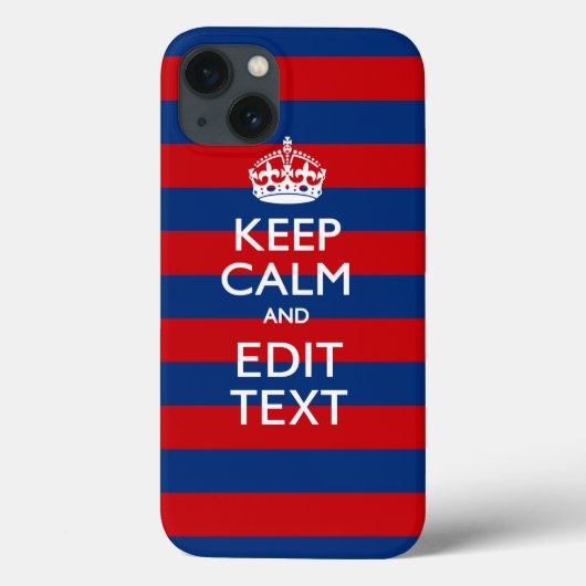 保パーソナライズされたCALMとテキストのストライプ Case-Mate iPhoneケース (裏面)