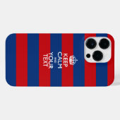 保パーソナライズされたCALMとテキストのストライプ iPhoneケース (裏面横)