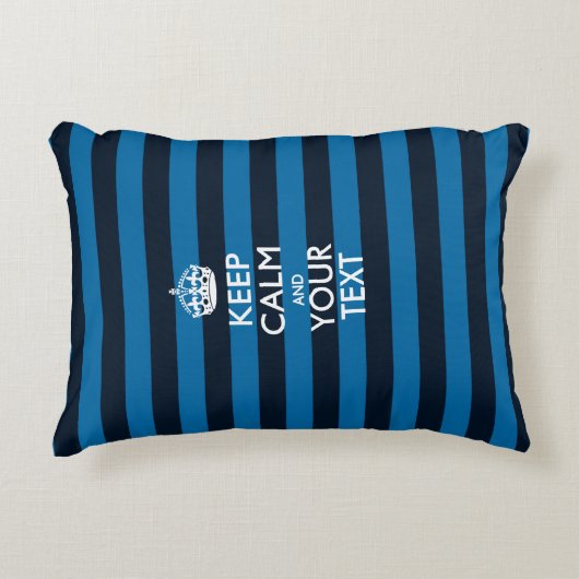 保パーソナライズされたCALMとテキストの使い方ストライプの アクセントクッション (正面)