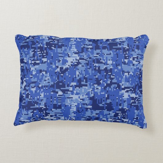 保パーソナライズされたCALMと迷彩柄のテキスト アクセントクッション (裏面)