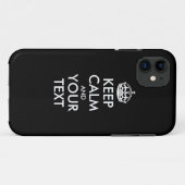 保パーソナライズされたCALMとYOUR TEXT – ホワイトワード Case-Mate iPhoneケース (裏面(横))