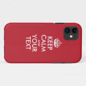 保パーソナライズされたCALMとYOUR TEXT – ホワイトワード Case-Mate iPhoneケース (裏面(横))