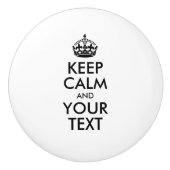 保パーソナライズされたCALMとYOUR TEXT – 黒語 セラミックノブ (正面)