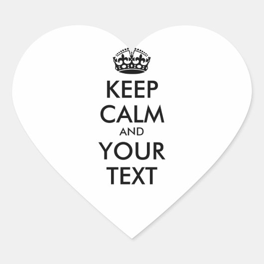 保パーソナライズされたCALMとYOUR TEXT – 黒語 ハートシール (正面)