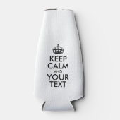 保パーソナライズされたCALMとYOUR TEXT – 黒語 ボトルクーラー (正面)