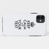 保パーソナライズされたCALMとYOUR TEXT – 黒語 Case-Mate iPhoneケース (裏面(横))