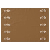 保パーソナライズされたCalmとYour Text Brown テーブルクロス (正面(横))