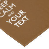 保パーソナライズされたCalmとYour Text Brown テーブルクロス (アングル)