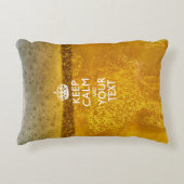 保パーソナライズされたCALMとYour Text on Beer アクセントクッション (正面)