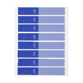 保パーソナライズされたCALMとYour Text on Blue ラップアラウンド宛名ラベル (シート)