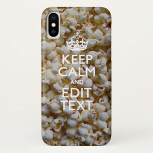 保パーソナライズされたCALMとYour Text Popcorn iPhone X ケース