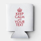 保パーソナライズされたCALMとYOUR TEXT - red words 缶クーラー (裏面)