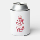保パーソナライズされたCALMとYOUR TEXT - red words 缶クーラー (缶裏面)