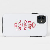 保パーソナライズされたCALMとYOUR TEXT - red words Case-Mate iPhoneケース (裏面(横))