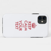 保パーソナライズされたCALMとYOUR TEXT - red words Case-Mate iPhoneケース (裏面(横))