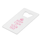 保パーソナライズされたCALM クレジットカード栓抜き (正面アングル)
