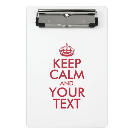 保パーソナライズされたCALM ミニクリップボード (正面)