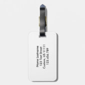 保パーソナライズされたCALM ラゲッジタグ (裏面縦)