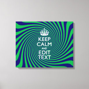 保パーソナライズされたCalm BlueとGreen with a Twist キャンバスプリント