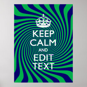保パーソナライズされたCalm BlueとGreen with a Twist ポスター