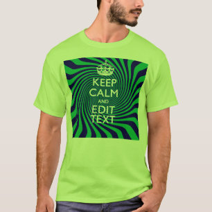 保パーソナライズされたCalm BlueとGreen with a Twist Tシャツ