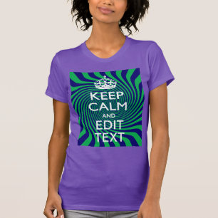 保パーソナライズされたCalm BlueとGreen with a Twist Tシャツ