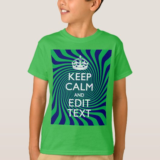 保パーソナライズされたCalm BlueとGreen with a Twist Tシャツ (正面)